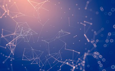 Çokgen alanı düşük Poli koyu arka plan, 3d render