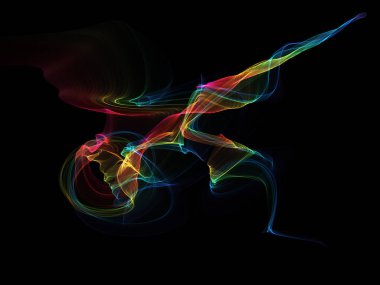 Bir parlayan ile koyu arka plan soyut dalgalar