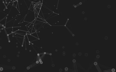 Çokgen alanı düşük Poli koyu arka plan, 3d render