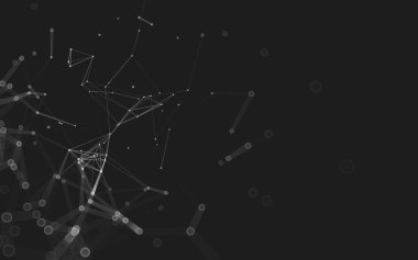 Çokgen alanı düşük Poli koyu arka plan, 3d render