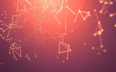 Çokgen alanı düşük Poli koyu arka plan, 3d render