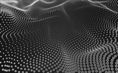 Çokgen alanı düşük Poli koyu arka plan, 3d render