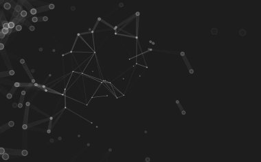 Çokgen alanı düşük Poli koyu arka plan, 3d render