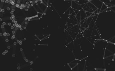 Çokgen alanı düşük Poli koyu arka plan, 3d render