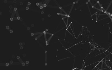 Çokgen alanı düşük Poli koyu arka plan, 3d render