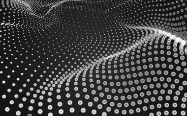 Çokgen alanı düşük Poli koyu arka plan, 3d render