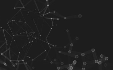 Çokgen alanı düşük Poli koyu arka plan, 3d render