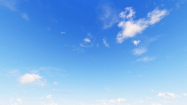 Bulutlu gökyüzü mavi arka plan, 3d çizim