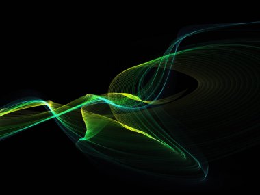 Bir parlayan ile koyu arka plan soyut dalgalar