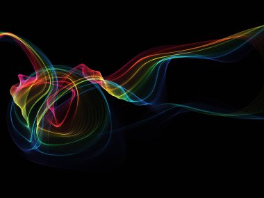 Bir parlayan ile koyu arka plan soyut dalgalar