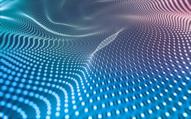 Çokgen alanı düşük Poli koyu arka plan, 3d render