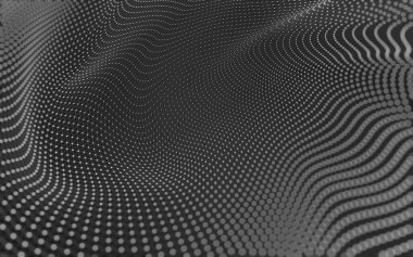 Çokgen alanı düşük Poli koyu arka plan, 3d render