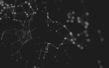 Çokgen alanı düşük Poli koyu arka plan, 3d render