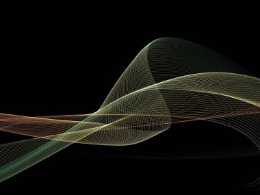 Bir parlayan ile koyu arka plan soyut dalgalar