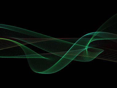 Bir parlayan ile koyu arka plan soyut dalgalar