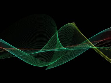 Bir parlayan ile koyu arka plan soyut dalgalar