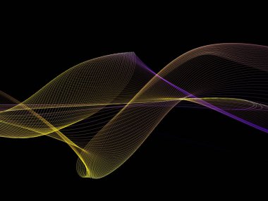 Bir parlayan ile koyu arka plan soyut dalgalar