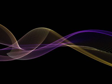 Bir parlayan ile koyu arka plan soyut dalgalar