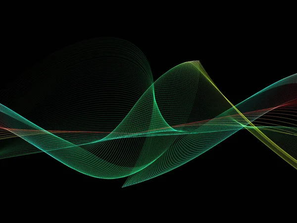 Bir parlayan ile koyu arka plan soyut dalgalar