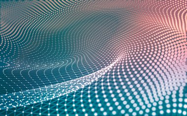 Çokgen alanı düşük Poli koyu arka plan, 3d render