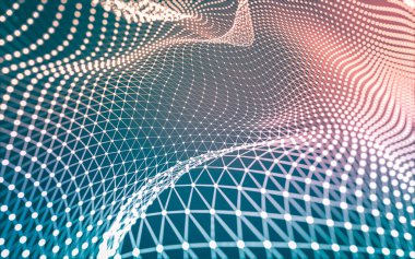 Çokgen alanı düşük Poli koyu arka plan, 3d render