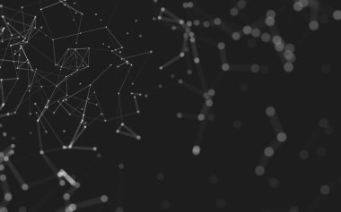 Çokgen alanı düşük Poli koyu arka plan, 3d render