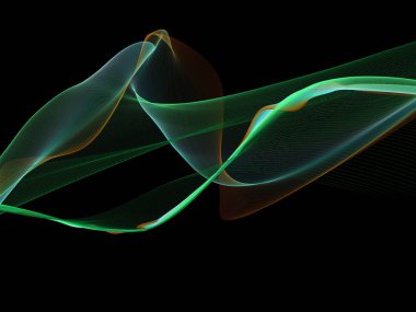 Bir parlayan ile koyu arka plan soyut dalgalar