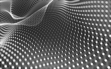 Çokgen alanı düşük Poli koyu arka plan, 3d render