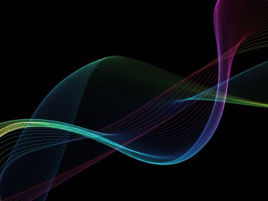 Bir parlayan ile koyu arka plan soyut dalgalar