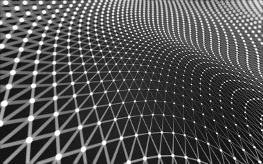 Çokgen alanı düşük Poli koyu arka plan, 3d render