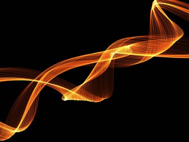 Bir parlayan ile koyu arka plan soyut dalgalar