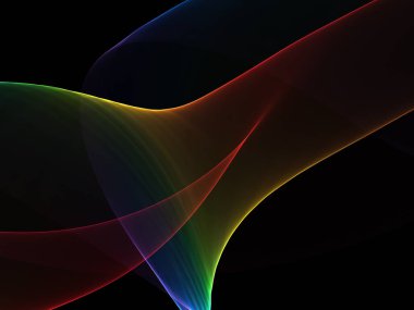 Bir parlayan ile koyu arka plan soyut dalgalar