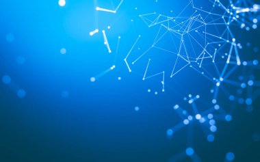 Çokgen alanı düşük Poli koyu arka plan, 3d render