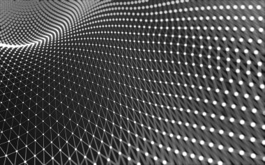 Çokgen alanı düşük Poli koyu arka plan, 3d render