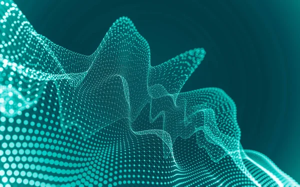 Çokgen alanı düşük Poli koyu arka plan, 3d render