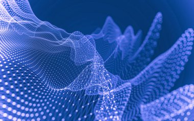 Çokgen alanı düşük Poli koyu arka plan, 3d render