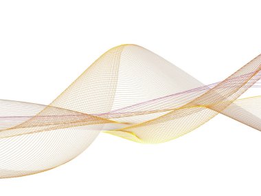 Beyaz arka plan ile bir parlayan soyut dalgalar