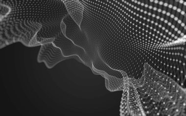 Çokgen alanı düşük Poli koyu arka plan, 3d render