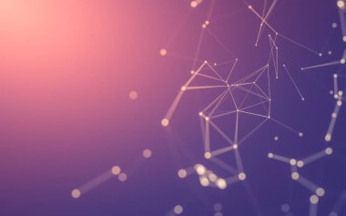 Çokgen alanı düşük Poli koyu arka plan, 3d render