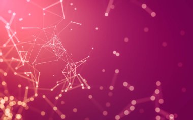 Çokgen alanı düşük Poli koyu arka plan, 3d render