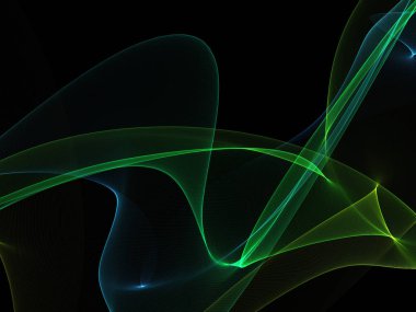 Bir parlayan ile koyu arka plan soyut dalgalar