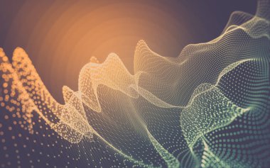 Çokgen alanı düşük Poli koyu arka plan, 3d render