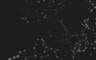 Çokgen alanı düşük Poli koyu arka plan, 3d render