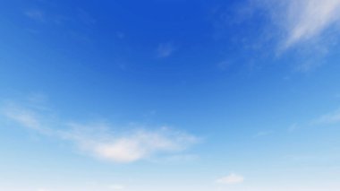 Bulutlu gökyüzü mavi arka plan, 3d çizim