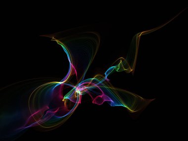 Bir parlayan ile koyu arka plan soyut dalgalar