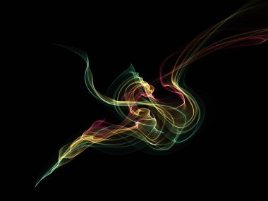 Bir parlayan ile koyu arka plan soyut dalgalar