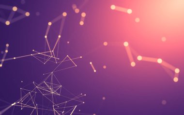 Çokgen alanı düşük Poli koyu arka plan, 3d render