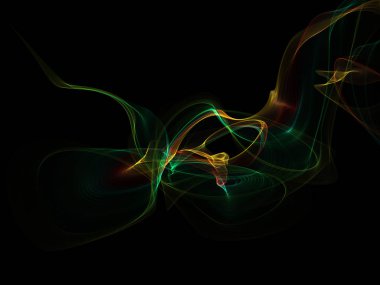 Bir parlayan ile koyu arka plan soyut dalgalar