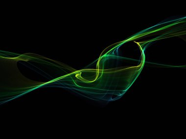 Bir parlayan ile koyu arka plan soyut dalgalar