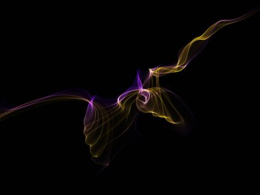 Bir parlayan ile koyu arka plan soyut dalgalar